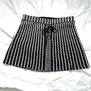 Black and white patterned skirt